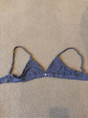 Lightweight Triangle Bralette in Plum Purple, not lined